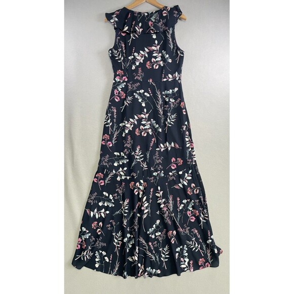 Banana Republic Flutter Sleeve Long Dress Sz 8 Blue Coquette Fairy Flowy - Picture 9 of 14